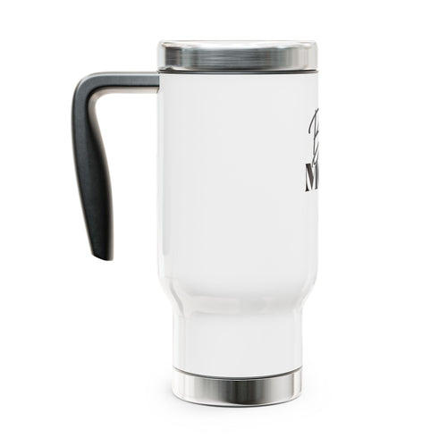 Boy Mom Stainless Steel Travel Mug with Handle - 14oz Insulated Coffee Tumbler