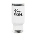 Boy Mom Stainless Steel Travel Mug with Handle - 14oz Insulated Coffee Tumbler