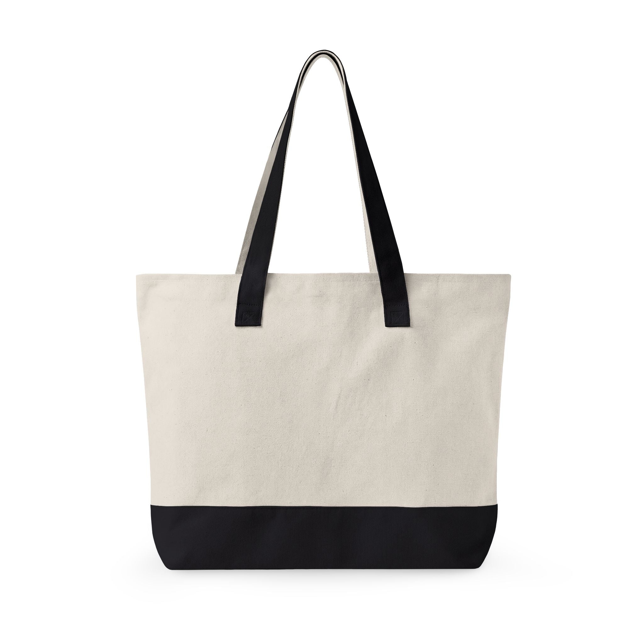 Canvas Tote Bag — 'Anjoly30 Boutique' Zippered Front Pocket Tote