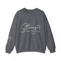 Strong & Resilient Crewneck Sweatshirt, Inspirational Apparel, Cozy Gift, Motivational Fashion, Everyday Comfort, Perfect for Self-Care