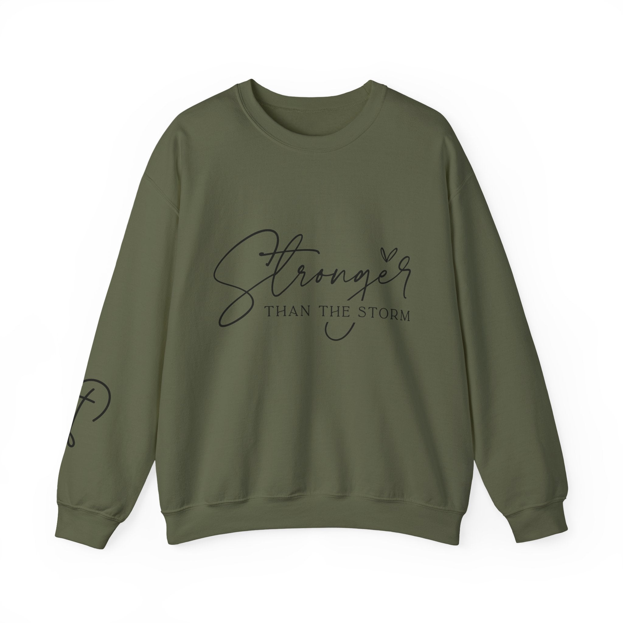 Stronger Than the Storm Sweatshirt, Inspirational Crewneck, Unisex Comfort, Gift for Her, Cozy Casual Wear