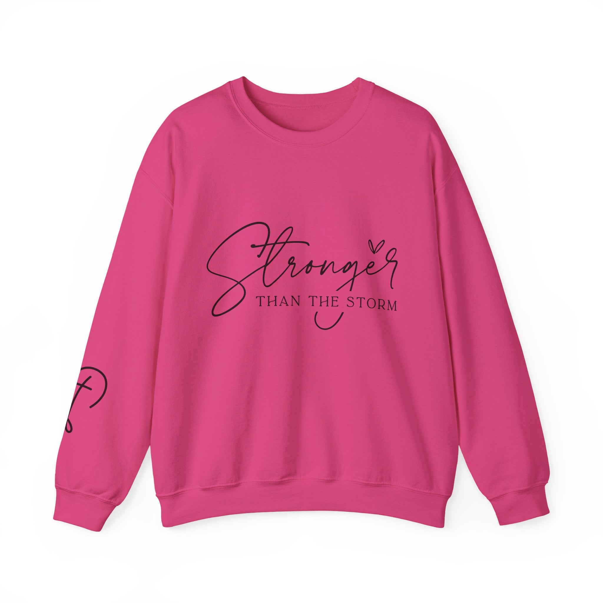 Stronger Than the Storm Sweatshirt, Inspirational Crewneck, Unisex Comfort, Gift for Her, Cozy Casual Wear