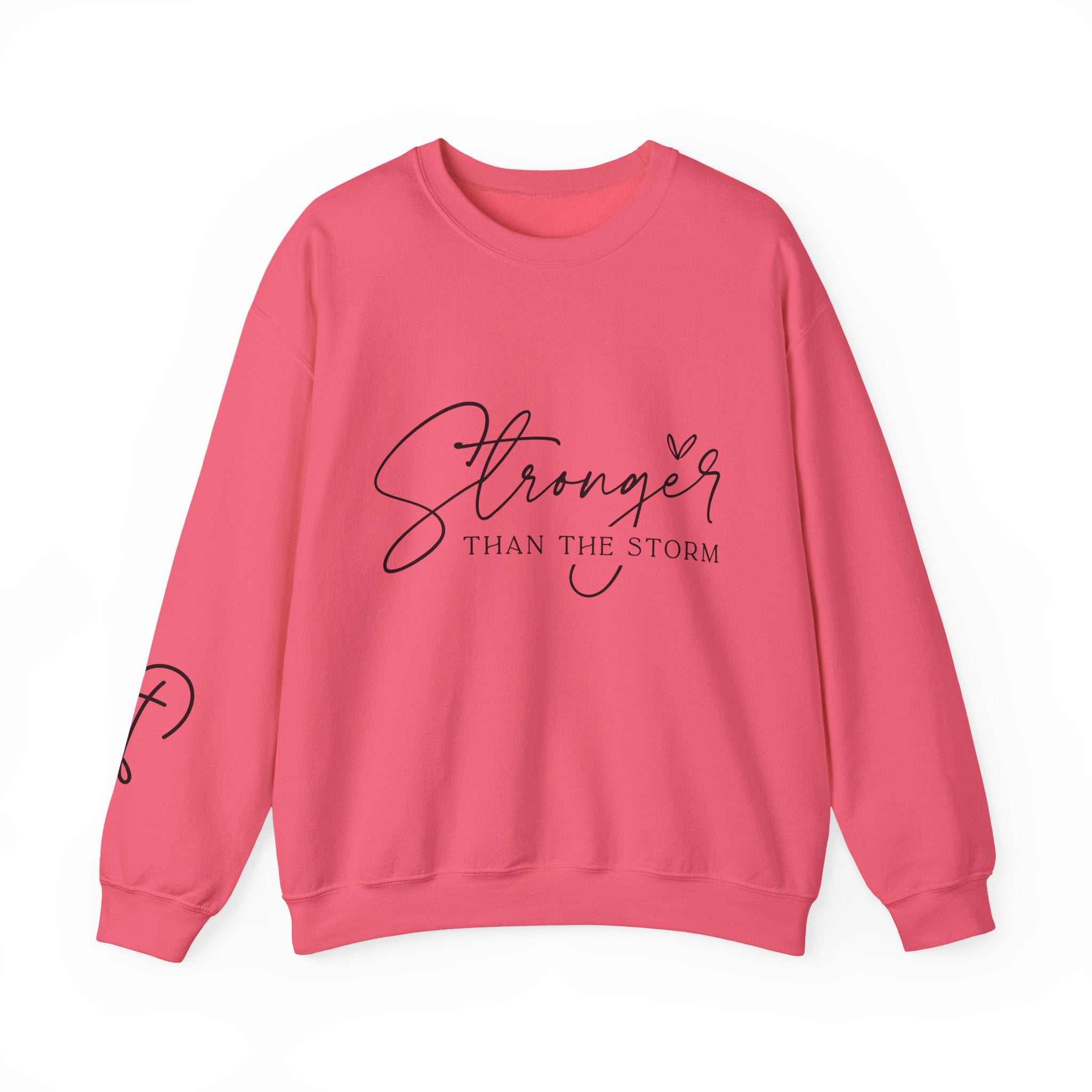 Stronger Than the Storm Sweatshirt, Inspirational Crewneck, Unisex Comfort, Gift for Her, Cozy Casual Wear