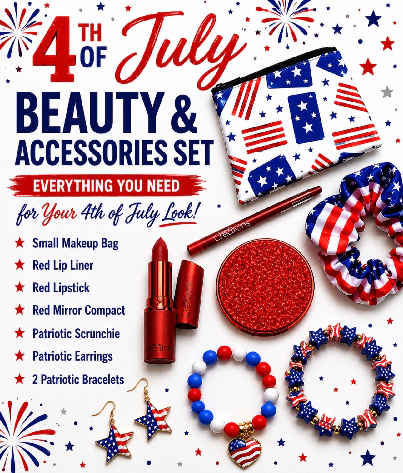 4th of July Beauty & Accessories Set