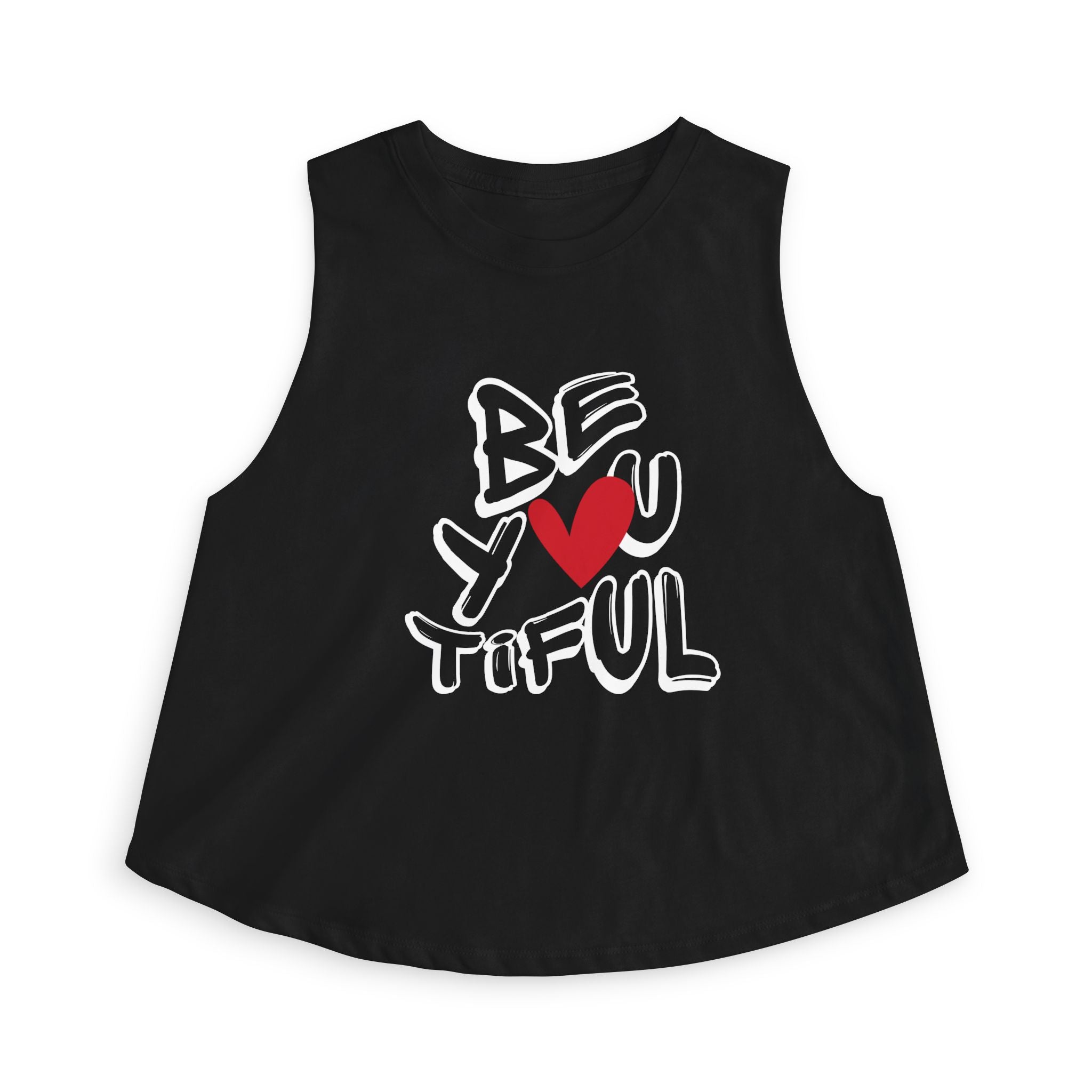 Crop Top — Minimal Red Heart Graphic | Women's Casual Summer Tank
