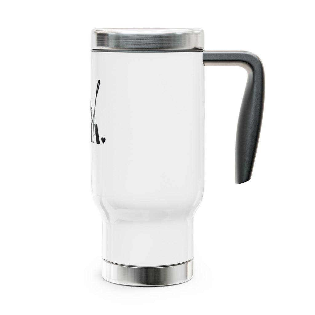 Travel Mug — "Girl Mama" Stainless Steel 14oz Insulated Tumbler with Handle