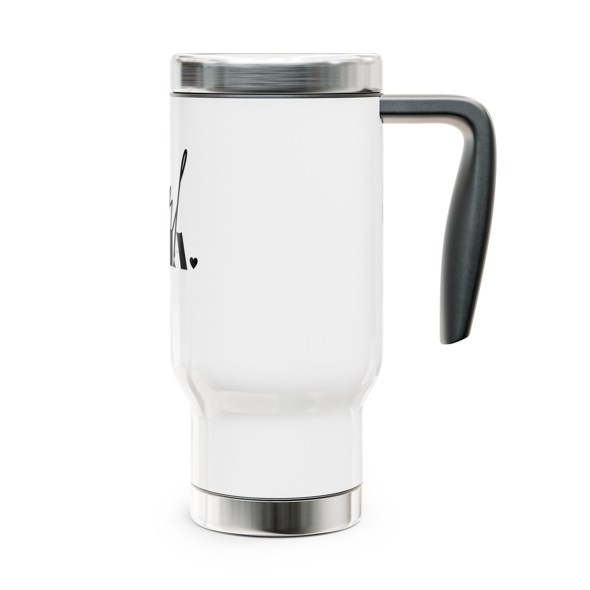 Travel Mug — "Girl Mama" Stainless Steel 14oz Insulated Tumbler with Handle