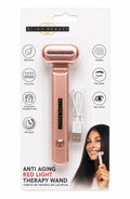 Bling Beauty Anti Aging Red Light Therapy Wand in rose gold with USB charger