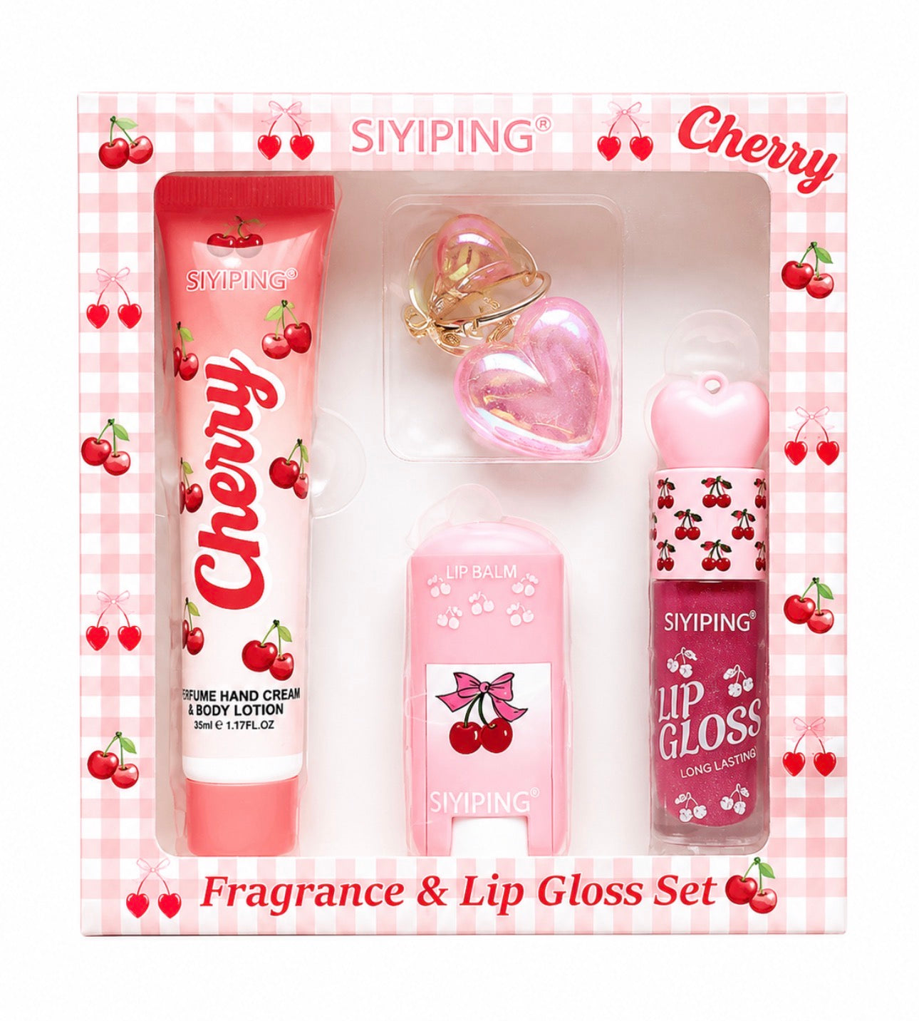 Siyiping Cherry Fragrance & Lip Gloss Set