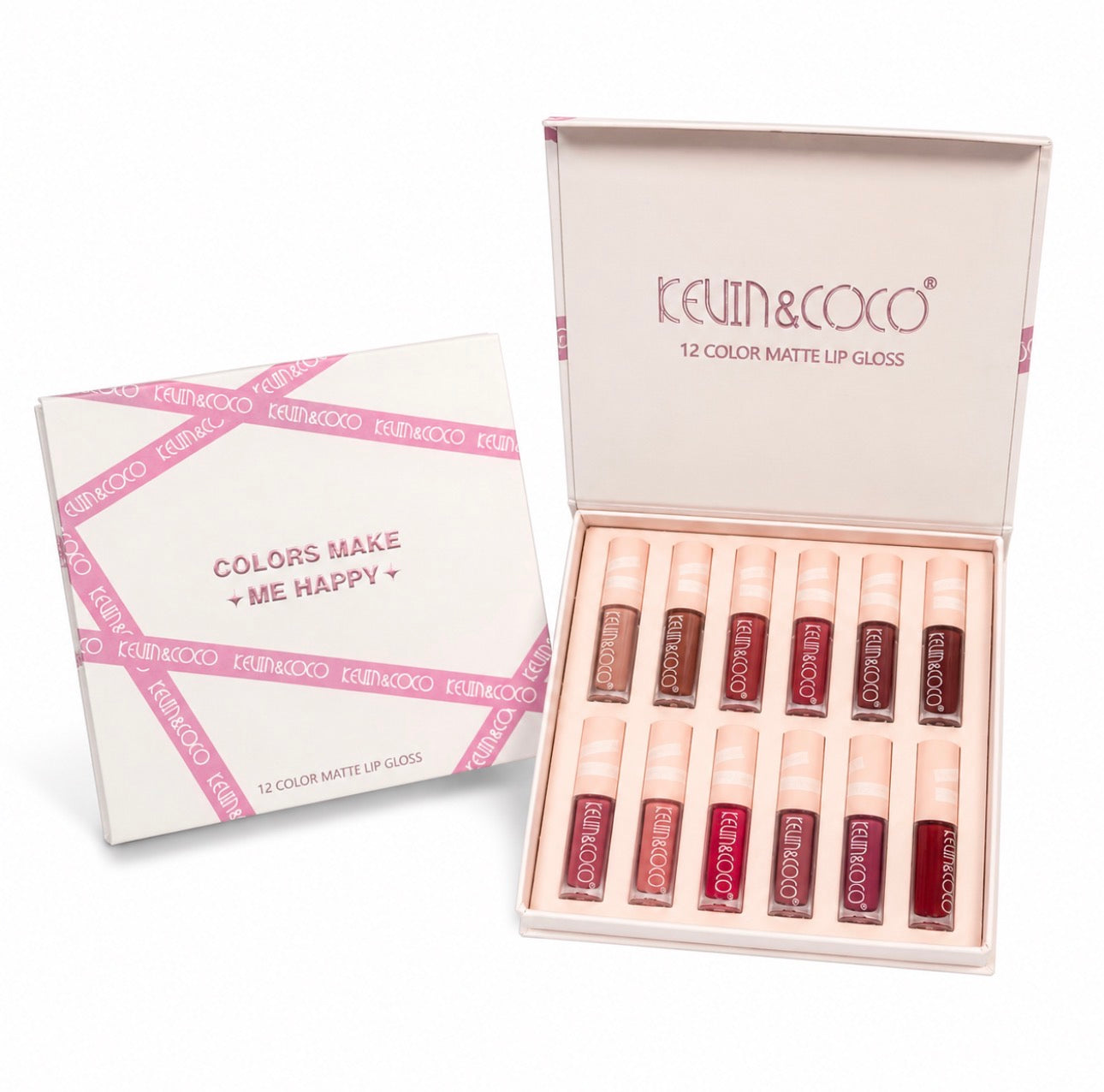 Kevin & Coco 12 Color Matte Lip Gloss Set